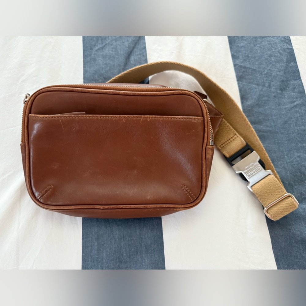 Vintage Coach Brown Leather Crossbody Bag / chest bag